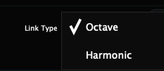 Link type dropdown